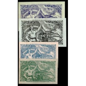 25, 50 Fenigów, 1 i 2 Marki - 3.05.1921, Meyer 12-15, Jabł.2568-2571, komplet - 4 sztuki