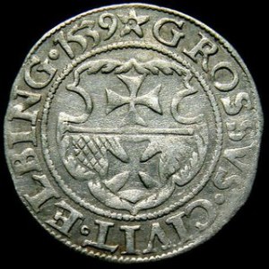 Grosz elbląski 1539, CNE 183 R2, Kop.7323