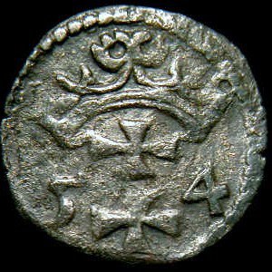 Denar gdański 1554, CNG 81 VI, T.8, Kop.7350 R4