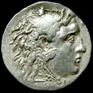 Tetradrachma, naśladownictwo monet Aleksandra Wielkiego, waga 16,62 g
