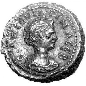 AE-Tetradrachma, men. Aleksandria, r. 6 (=274/5.), Aw. Popiersie w prawo, napis: OVΛΠ. СЄVHΡΙΝΑ CЄB, Rw. Stojący or...