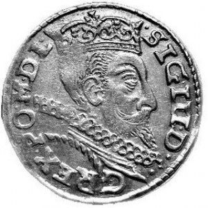 Trojak 1601 F, znak F przy orle, m. Wschowa, Kop. 1183