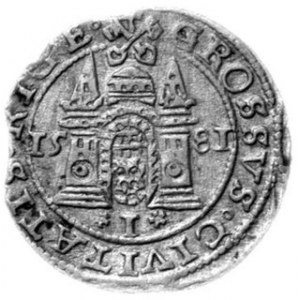 Szeląg 1581, h. Rygi, Kop. 8083 R1, końcówka blachy