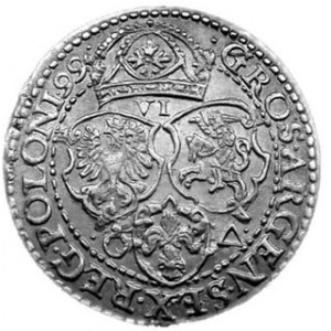 Szóstak 1599, m. Malbork, mała głowa,. M.D:L., Kop. 1245 R1