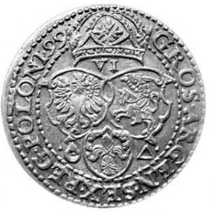 Szóstak 1599, m. Malbork, duża głowa, Kop. 1246 R1