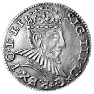 Trojak 1590, mała głowa, m. Ryga, Kop. 8184 R1