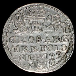 Trojak 1599 IF, m. Olkusz, Kop. 1136 podw. Uderzony