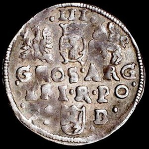 Trojak 1599 B, m. Bydgoszcz, Kop. - (aw. jak Kop. 1141, rw. jak Kop. 1142)