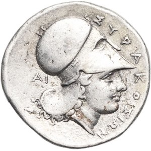Sicilia, Siracusa, Timoleonte, terza democrazia (344-317 a.C.). Statere ND, Siracusa.