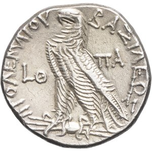 Regno dei Lagidi, Tolomeo IX e Cleopatra III (116-107 a.C.). Tetradracma anno 9 (109-108 a.C.), Alessandria.