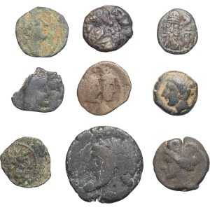 Lot. Lot of 9 African and Oriental ND coins.
