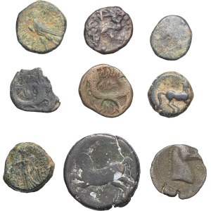 Lot. Lot of 9 African and Oriental ND coins.