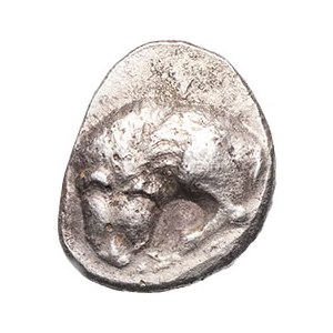 Massilia - Marseilles. Hemiobolus with lion devouring prey ND (500-475 BC), Marseilles.