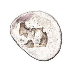 Massilia - Marseilles. Hemiobolus with lion devouring prey ND (500-475 BC), Marseilles.