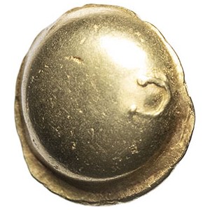 Senons. Class II globular statère with cross and ND torque (100-50 BC).