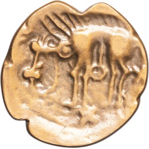 Petrocores. Medal, enlargement of a statere with a highly stylized ND profile [after an original from the 1st c. BC], Paris.