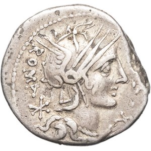 M. Sergius Silus. Denarius ND (116-115 BC), Rome.