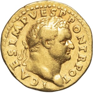 Titus Caesar (69-79). Aureus ND (72-73), Rome.