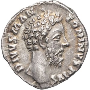 Commode (177-192). Denarius, for divine Marcus Aurelius ND (180), Rome.