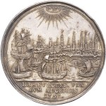 Louis XV (1715-1774). Medal, Peace treaty between Hamburg and Algeria, by P. H. Goedecke 1751, Hamburg.