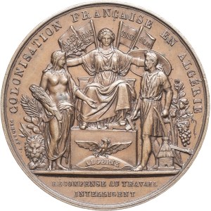 Second Empire / Napoleon III (1852-1870). Medal, general agricultural exhibition in Algiers, by Pingret 1862, Paris.