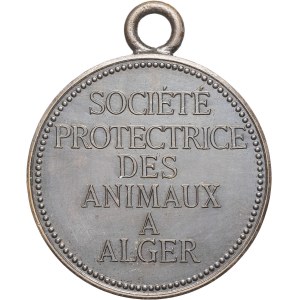Third Republic (1870-1940). Medal, Société protectrice des animaux à Alger ND (c. 1870), Paris.