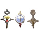 Fourth Republic (1947-1958). Set of 3 ND badges (1950s).