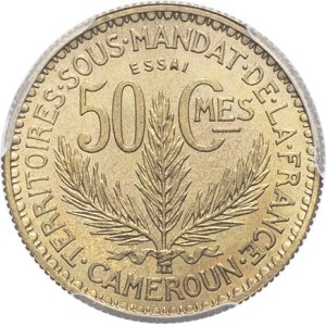 Under French mandate (1919-1947). Trial 50 centimes, Frappe spéciale (SP) 1924, Paris.