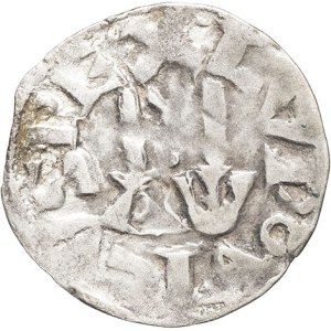 Louis VI (1108-1137). Denarius 4th type ND, Pontoise.