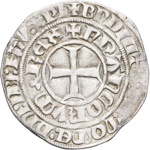 Giovanni II il Buono (1350-1364). Gros con giglio coronato per la Linguadoca ND (1359), Montpellier ?