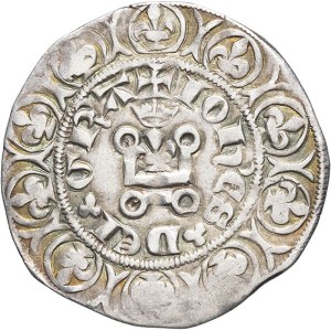 Giovanni II il Buono (1350-1364). Gros con giglio coronato per la Linguadoca ND (1359), Montpellier ?