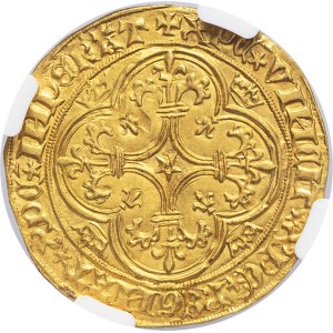 Carlo VI (1380-1422). Scudo d'oro con corona, seconda emissione ND (1388-1389), officina non determinata.