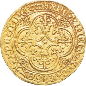 Charles VI (1380-1422). Gold shield with crown, 3rd ND issue (1389-1394), Paris.
