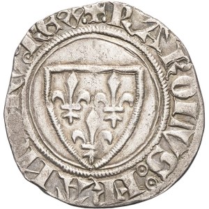 Carlo VI (1380-1422). Blanc dit Guénar, prima emissione ND (1385).