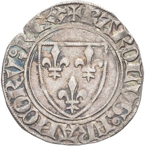 Carlo VI (1380-1422). Blanc dit Guénar, prima emissione ND (1385).