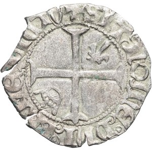 Carlo VI (1380-1422). Mezza guancia, quinta emissione ND (1417), bottega sconosciuta.