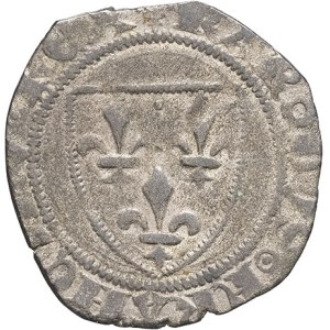 Carlo VI (1380-1422). Mezzo gallone, settima emissione ND (1419), Parigi.