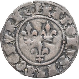 Carlo VI (1380-1422). Doppio tournois, seconda emissione ND (1389), Tolosa.