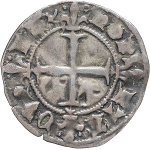 Carlo VI (1380-1422). Doppio tournois, seconda emissione ND (1389), Tolosa.