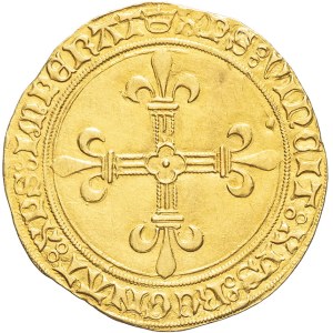 Carlo VIII (1483-1498). Scudo d'oro con sole, prima emissione ND (1483-1494), Tours.