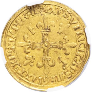 Francesco I (1515-1547). Scudo d'oro con sole, 5° tipo, 3° emissione ND (1519), Lione.