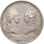 Louis XV (1715-1774). Medal, marriage of the dauphin Louis (XVI) and Marie-Antoinette, by Duvivier 1770, Paris.