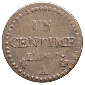 Directoire (1795-1799). Un centime Dupré An 7 (1798), A, Paris.