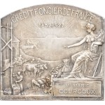 IIIe République (1870-1940). Medal, 75th anniversary of Crédit Foncier de France, by J.-P. Legastelois 1927, Paris.