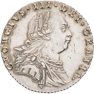 Jiří III (1760-1820). 6 pencí 1787, Londýn.