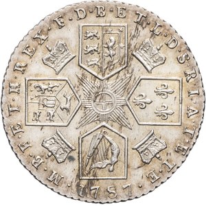 Jiří III (1760-1820). 6 pencí 1787, Londýn.