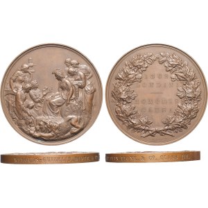 Victoria (1837-1901). Medal, London Exhibition prize, after D. Maclise by Leonard C. Wyon 1862, London.