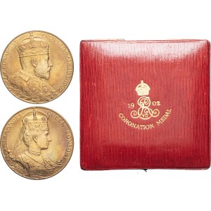 Edward VII (1901-1910). Medal, Coronation of the King and Queen, by G. W. de Saulles, London.