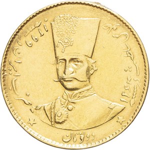 Nassereddine Shah (1848-1896). 2 tomans AH 1299 (1882), Tehran.