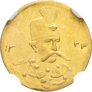 Mozaffareddine Shah (1896-1907). 1/2 toman or 5000 dinars AH 1324 (1906), Tehran.